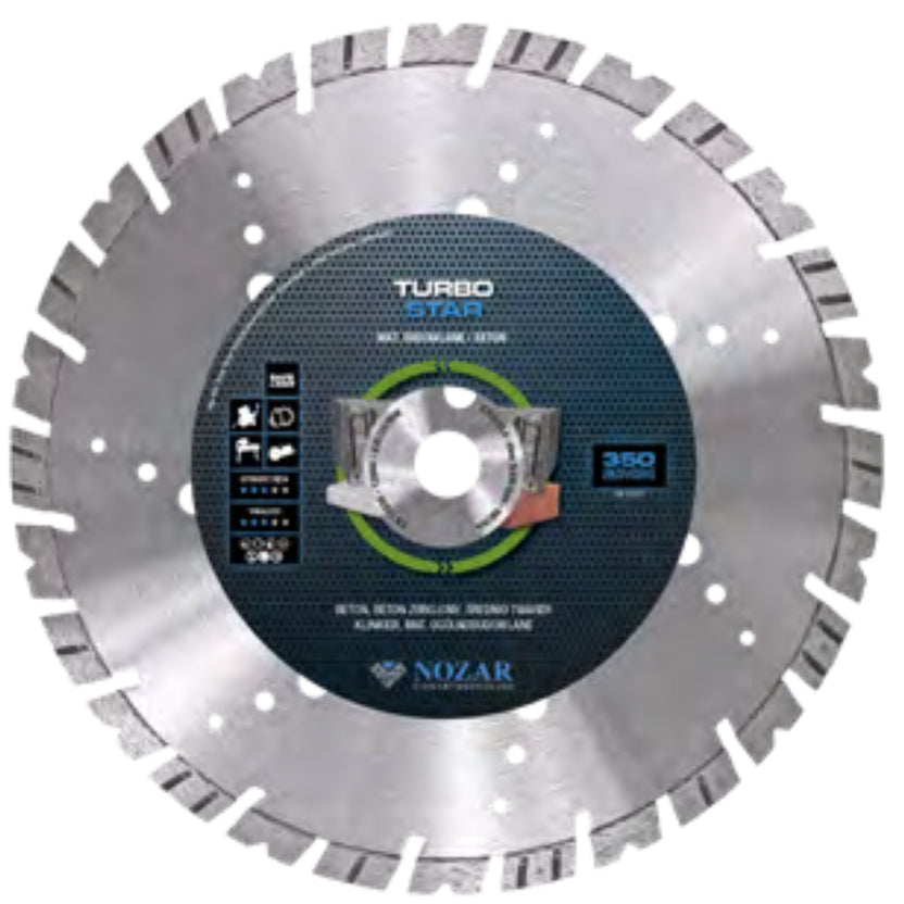NOZAR Tarcza diamentowa TURBO STAR 350x25.4mm