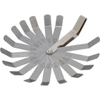 STALCO Szczelinomierz 16 listków zakrzywionych (0.127-0.508mm) stal nierdzewna