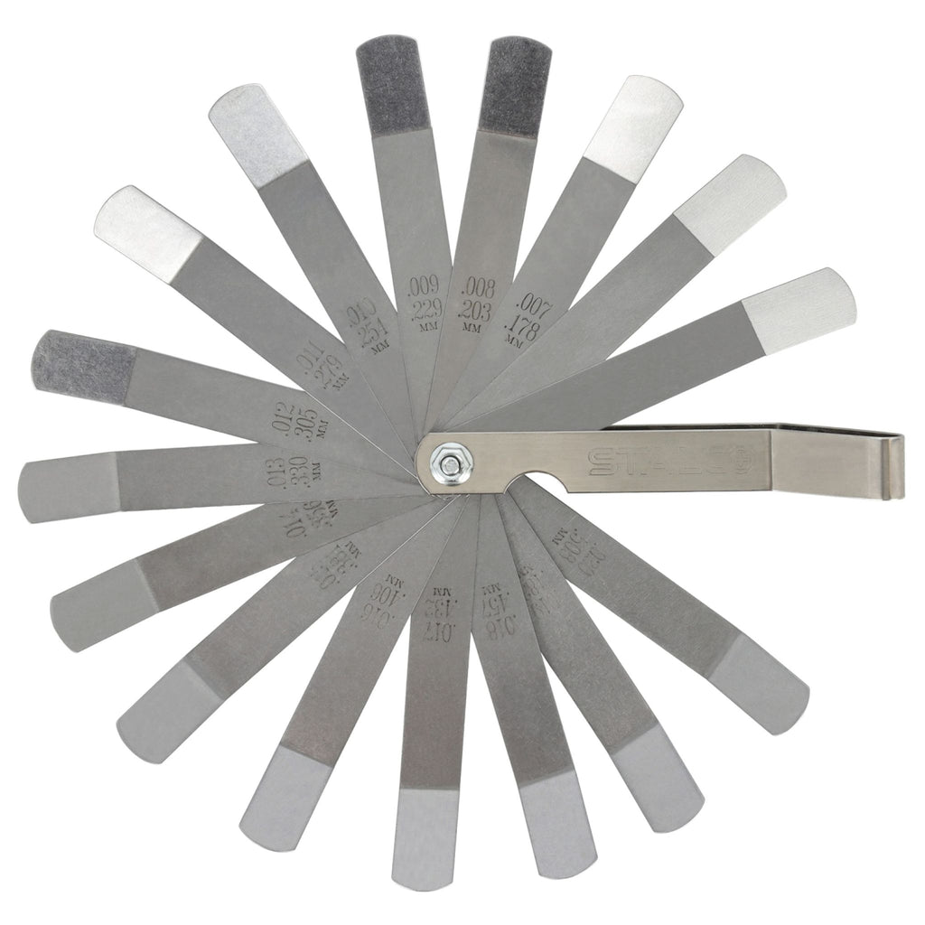 STALCO Szczelinomierz 16 listków zakrzywionych (0.127-0.508mm) stal nierdzewna