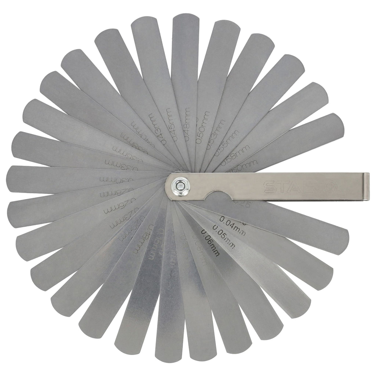 STALCO Szczelinomierz 26 listków (0.04-0.63 mm) stal nierdzewna